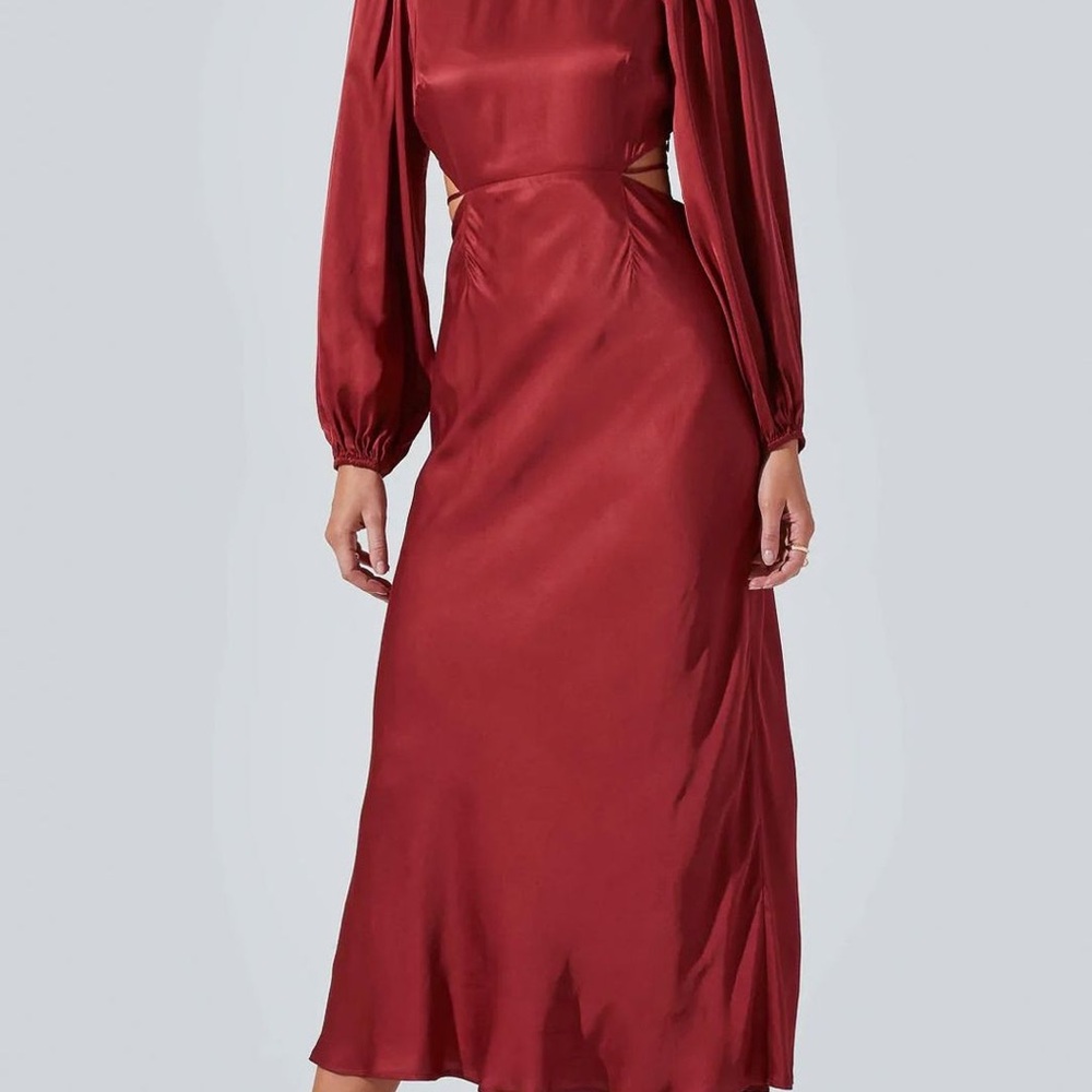 ASTR Quinn Silk Maxi Dress